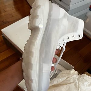 Alexander mcqueen tread slick clear boot sz 44 brand new